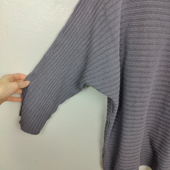 Free People Beach Imogene Sweater Womens‎ Small Purple Ribbed Oversized Slouchy - Picture 3 of 7